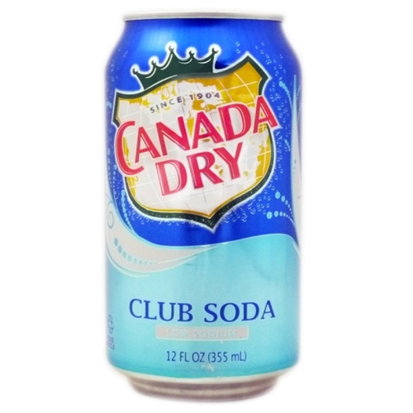 Canada Dry Club Soda - 24/12 oz cans