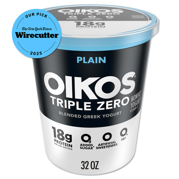 Oikos Zero Plain Nonfat Greek Yogurt Tub