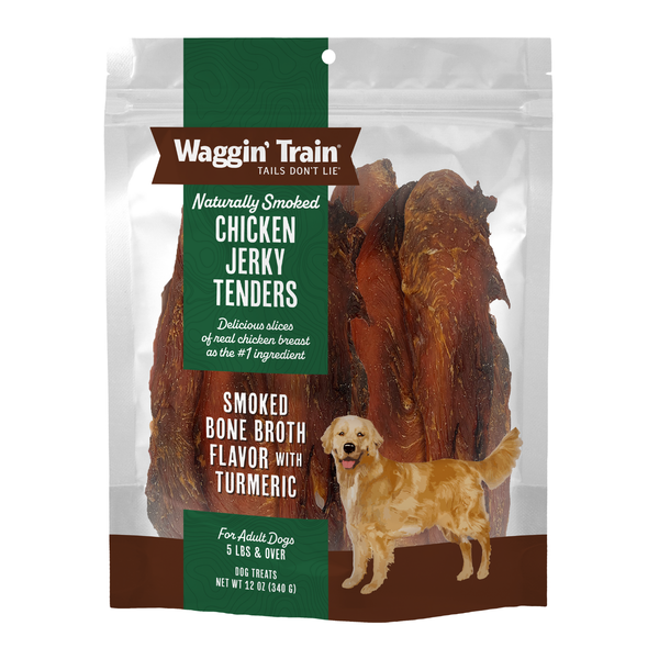 Waggin' Train Smoked Chicken Jerky Tenders with Bone Broth & Turmeric