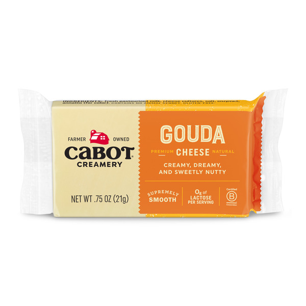Cabot Cabot  Creamery  Snack Gouda Cheese .75 oz 8 Count (Refridgerated Vacuum Pack)