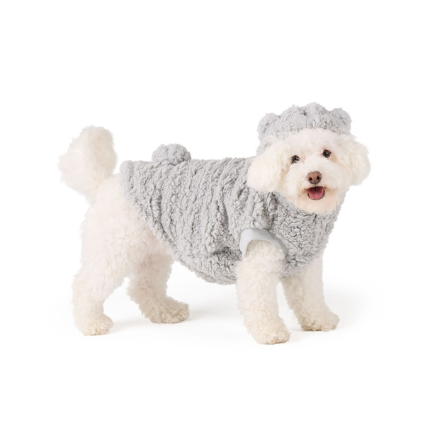 Top Paw Dog Bear Hoodie, X Large - Grey