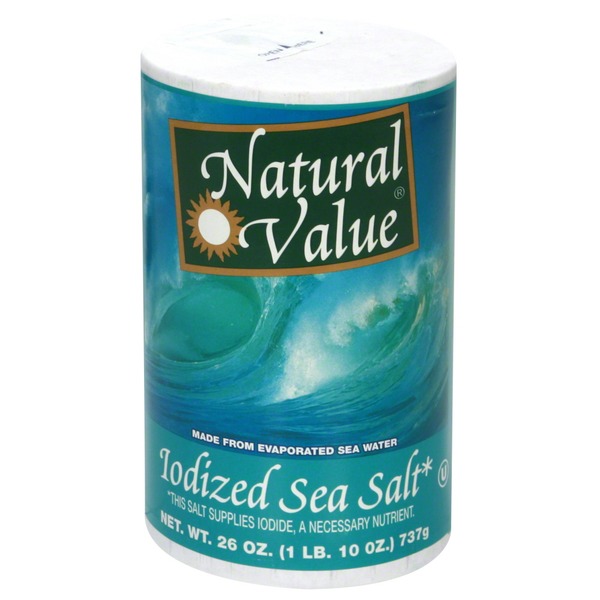 Natural Value Sea Salt, Iodized (26 oz) Instacart