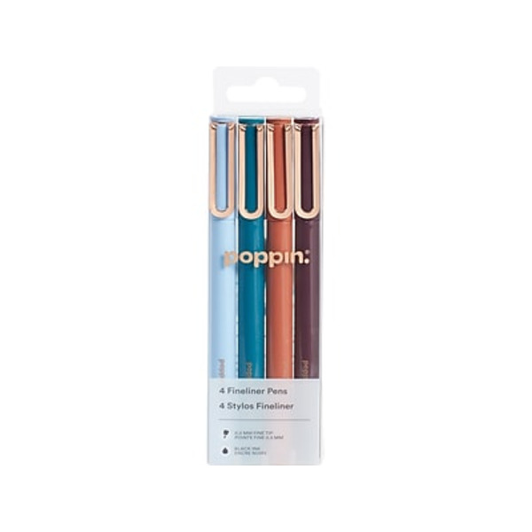 Poppin Fine Point Felt Pens - Black Ink
