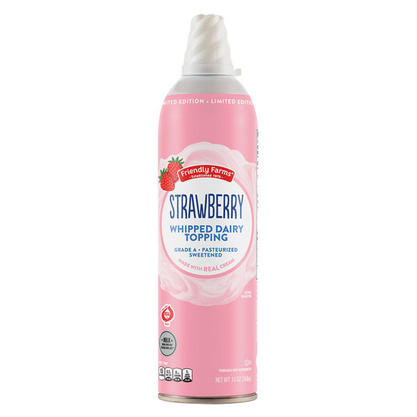 ALDI Friendly Farms Strawberry Whipped Dairy Topping SameDay Delivery
