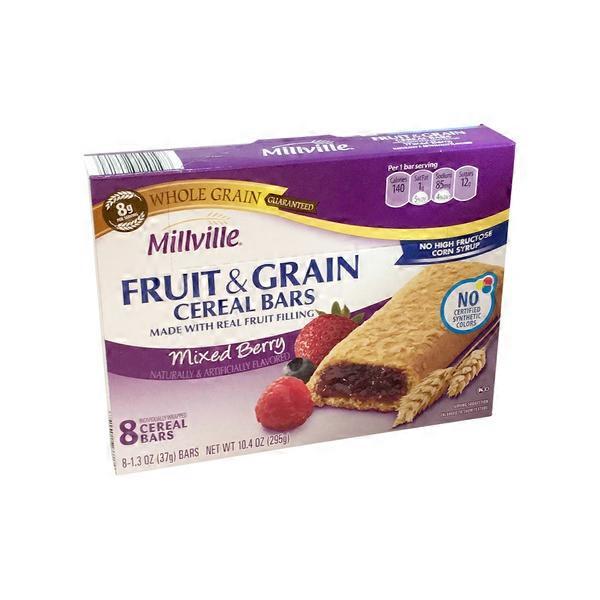 Millville Mixed Berry Fruit & Grain Cereal Bars (8 ct) Instacart