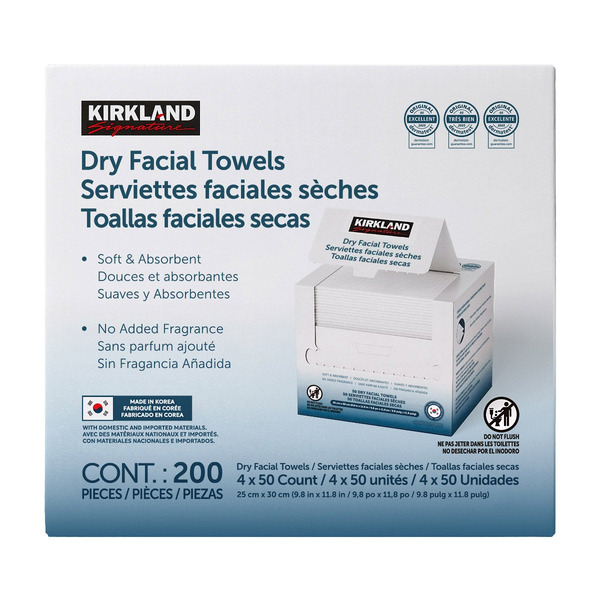 Kirkland Signature Dry Facial Towels