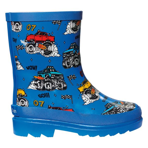Lily & Dan Boys' Truck Rain Boots, Size 9/10 Same-Day