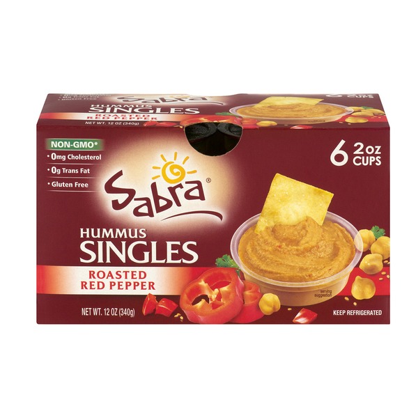 Sabra Hummus Singles Roasted Red Pepper 6 CT from Safeway Instacart