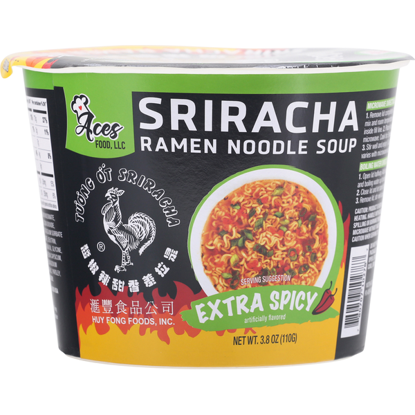 Aces Food Ramen Noodle Soup, Sriracha, Extra Spicy Same-Day