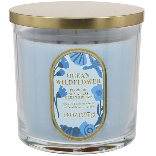 Sonoma Goods For Life Ocean Wild Flowers Candle Jar