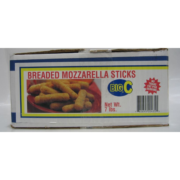 Frozen Big C - Breaded Mozarella Sticks - 7lb Box