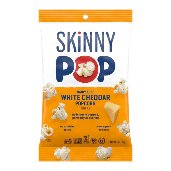 SkinnyPop Popcorn Dairy Free White Cheddar