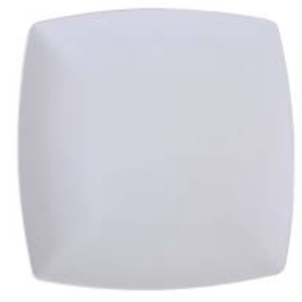 Thunder - White Square Plate 9"