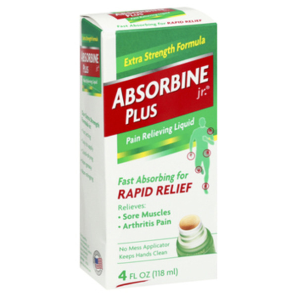 Absorbine Jr. Pain Relieving Liquid, Extra Strength Formula Same-Day ...