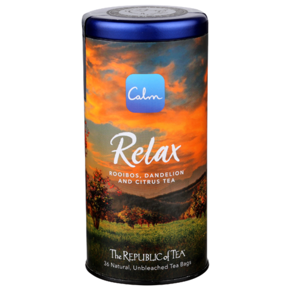 The Republic of Tea Organic Relax Calm Rooibos Dandelion And