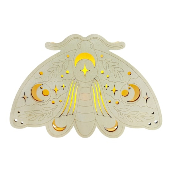 Make Market Celestial Moth DIY LED Wood Décor