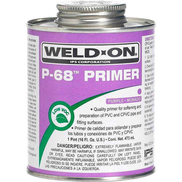 Weld-on P-68 Purple Pvc Primer, Pint (16 Oz. )