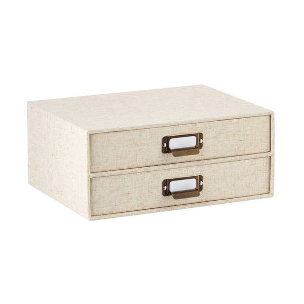 Bigso Box Of Sweden 2-Drawer Paper Storage Box - Linen