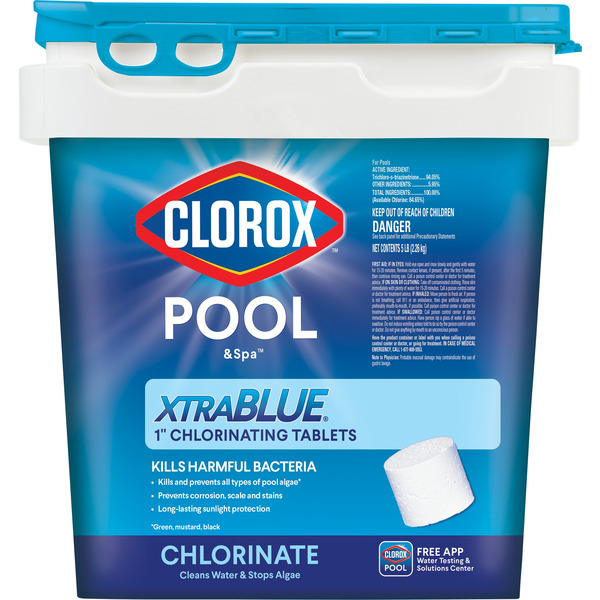 Clorox Pool&Spa XtraBlue 5 Pound(s) Bucket 1-in Tablets Chlorine