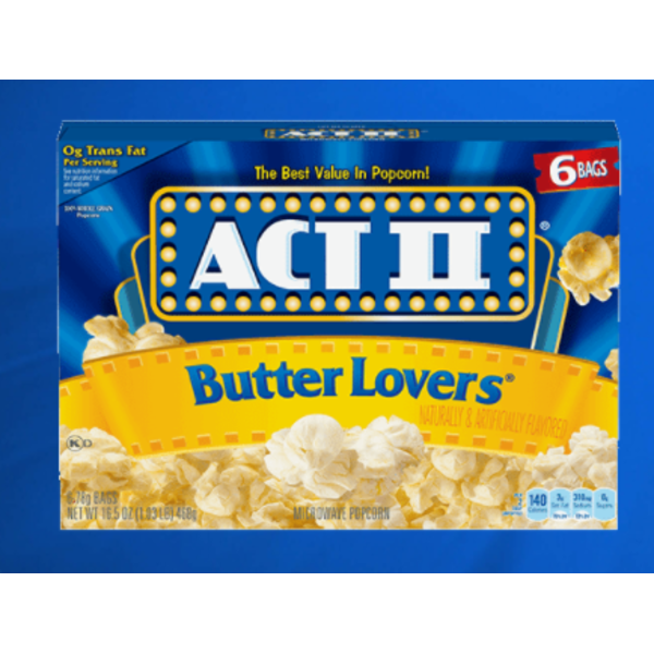 Act II - Microwave Popcorn, Butter Lover - 6.65 Lb