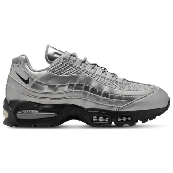 Nike Men's Air Max 95 Big Bubble Total 90 Casual Shoes, Size 8.5 - Metallic Silver/Black/Black
