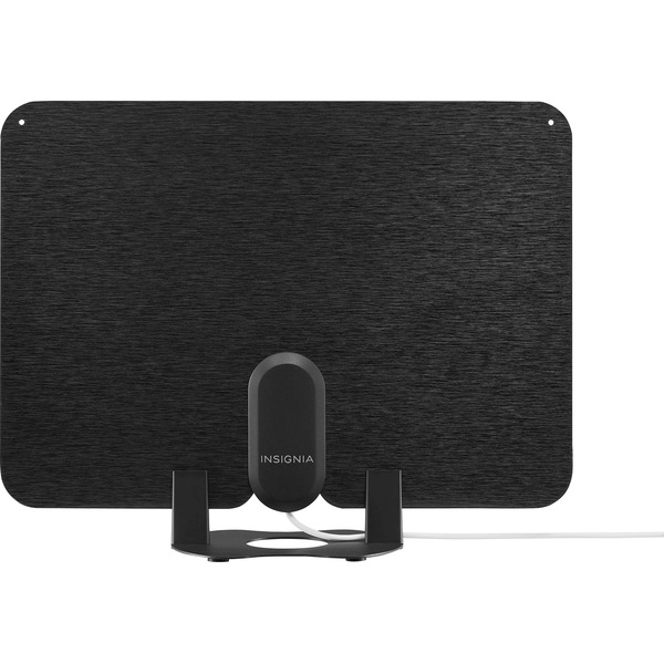 Insignia Amplified Ultra-Thin Indoor HDTV Antenna With 60-Mile Range - Black & White