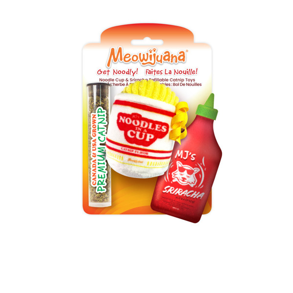 Meowijuana Get Noodly Noodles & Sriracha Catnip Toy