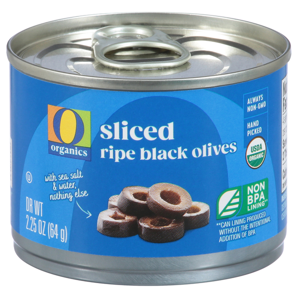 O Organics Olives, Black, Ripe, Sliced