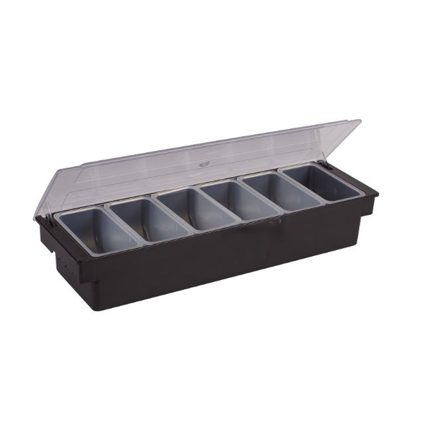 Winco - 6 Compartment Condiment Holder With Lid