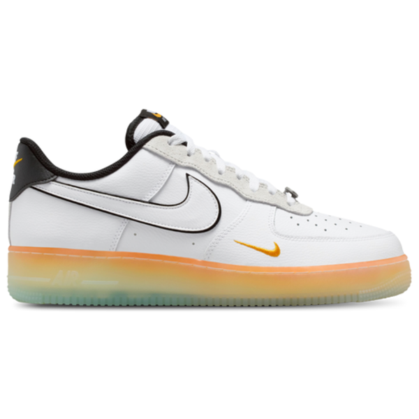 Nike Men's Air Force 1 '07 Basketball Shoes, Size 10 - Black/White/Orange Peel