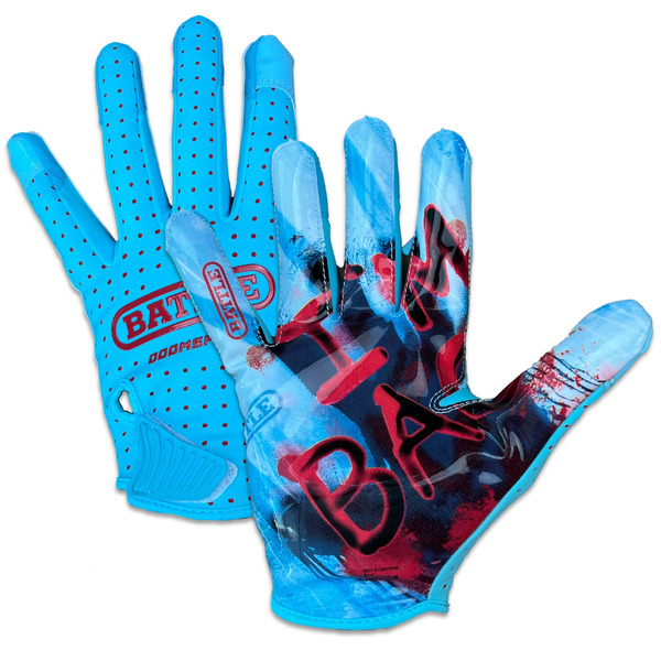 Battle Sports Doom Speed I'm Back Football Gloves, Medium - Teal