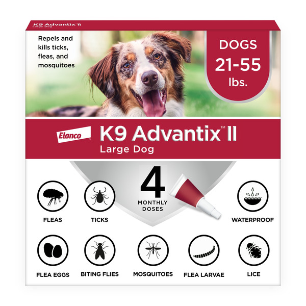 K9 Advantix II Flea, Tick, Mosquito Treatment & Prevention | Lg Dogs 21-55lbs