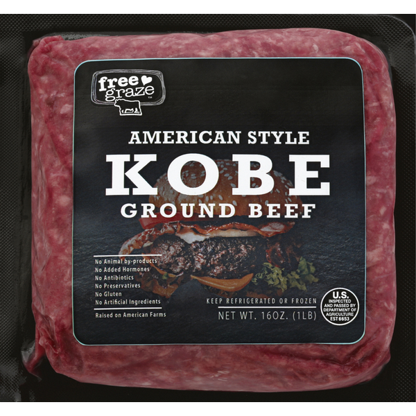 Free Graze Ground Beef, Kobe, American Style