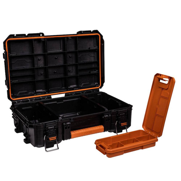 Ridgid Pro Gear System Gen 2.0 Stackable Durable Compact Power Tool Box With Secure Hang Mounts