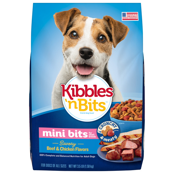Kibbles 'n Bits Kibbles ‘n Bits Mini Bits Small Breed Dry Dog Food Savory Beef & Chicken, 3.5 lb. Bag