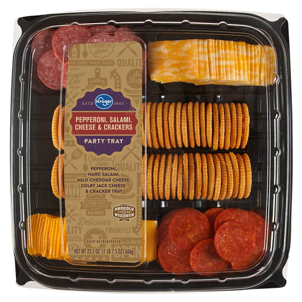 Kroger Kroger Pepperoni Salami Cheese Tray SameDay Delivery or Pickup