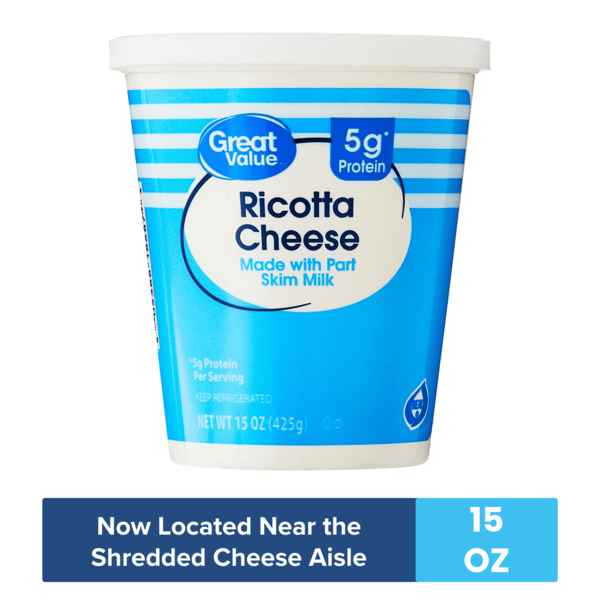 Sim Rigata Walmart Great Value Part Skim Ricotta Cheese Same-Day Delivery | Instacart