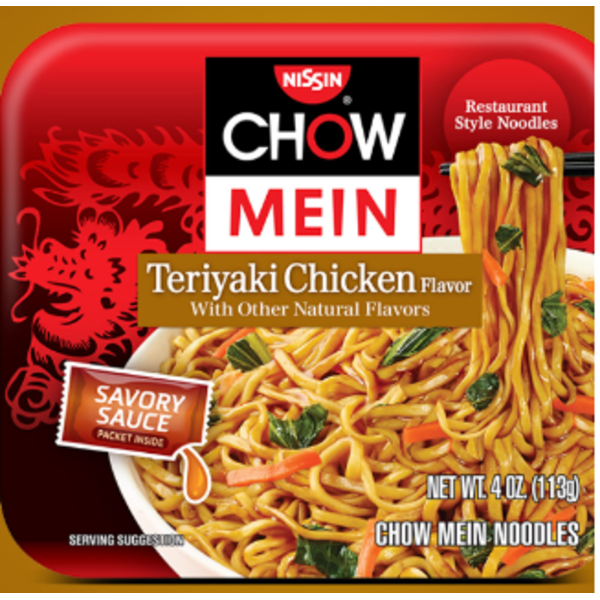 Nissin - Chow Mein, Teriyaki Chicken - 4oz/8ct