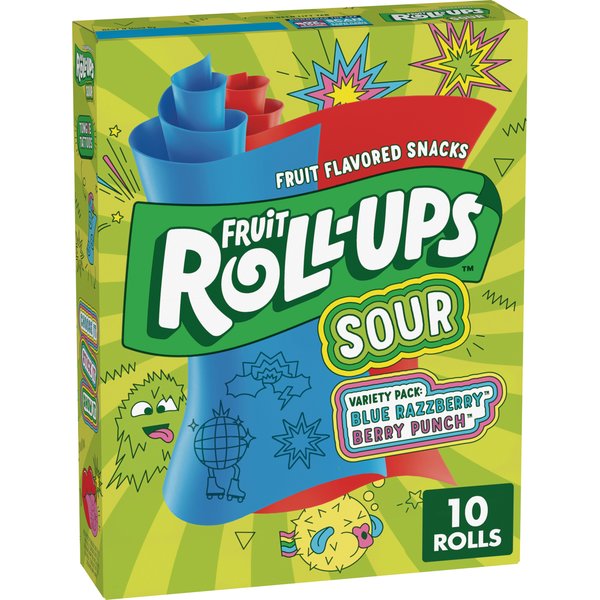 Fruit Roll-Ups Sour Variety Pack Fruit Flavored Snacks Same-Day
