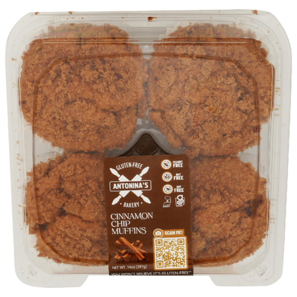 Antoninas Bakery Cinnamon Chip Muffins 4 Pack Same-Day Delivery or
