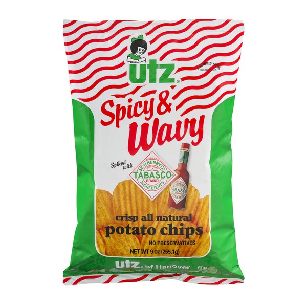Utz Spicy & Wavy Crisp Potato Chips Spiked with Tabasco (9 oz) Instacart