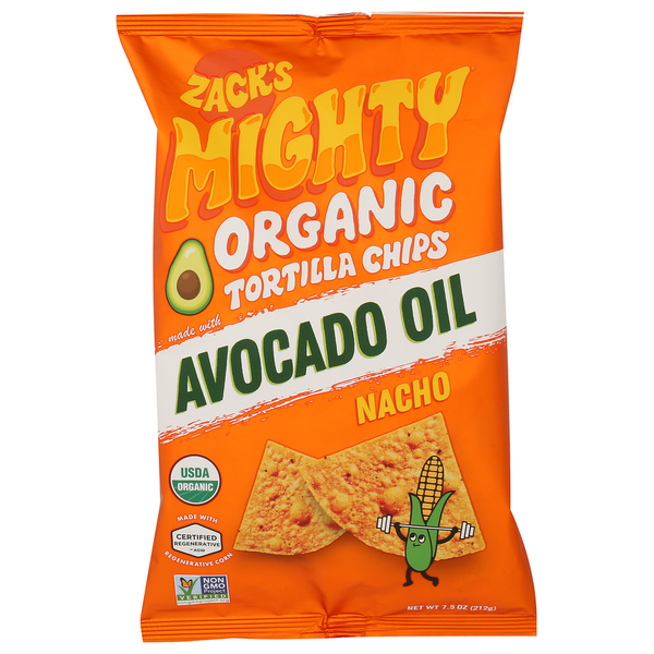 Zack's Mighty Organic Avocado Oil Tortilla Chips - Nachop Same-Day