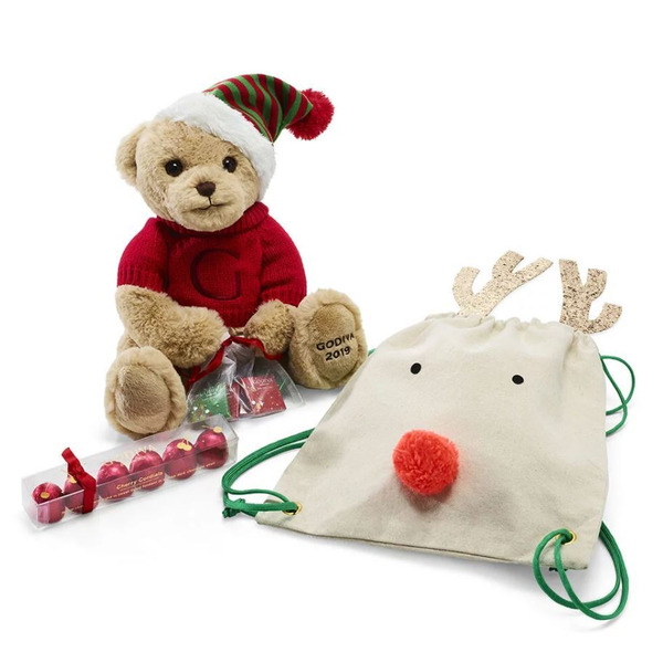 GODIVA クマ　ぬいぐるみ　2019 GODIVA 2019 Red Holiday Bear Plush Toy With 1.1-Ounce Chocolates