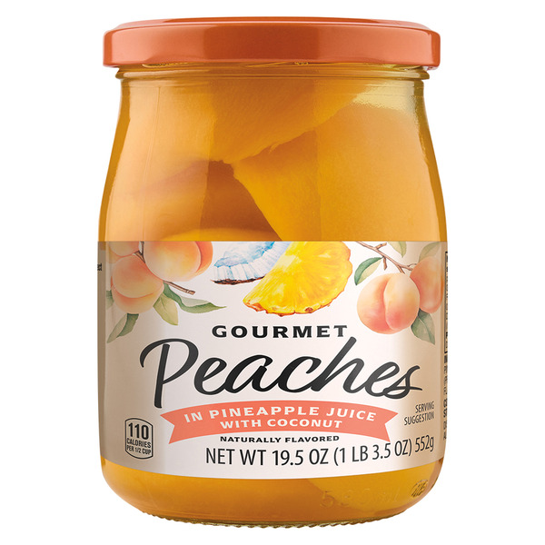 Specially Selected Gourmet Peaches in Pineapple Juice with Coconut Flavor