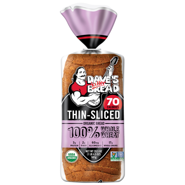 Dave's Killer Bread Thin Sliced Whole Wheat Organic Bread