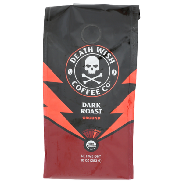 Death Wish Coffee Co. Organic Dark Roast Ground Coffee
