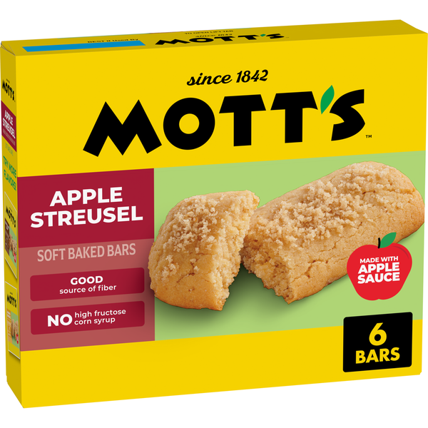 Mott’s Soft Baked Bars, Apple Streusel, Made with Applesauce