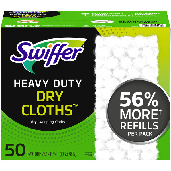Swiffer Sweeper Heavy Duty Dry Cloth Refills, 50 ct