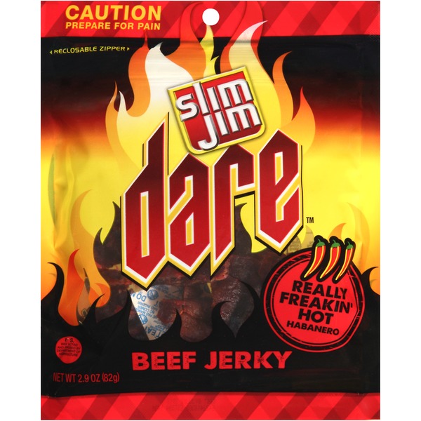 Slim Jim Dare Really Freakin' Hot Habanero Beef Jerky (2.9 oz) Instacart