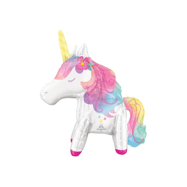 Anagram Enchanted Unicorn Air-Filled Sitter Balloon - 25"